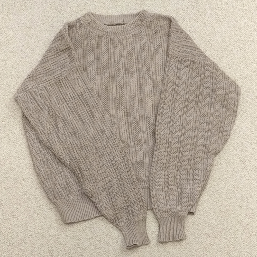 Men's Comfy Grey Knitted Sweater